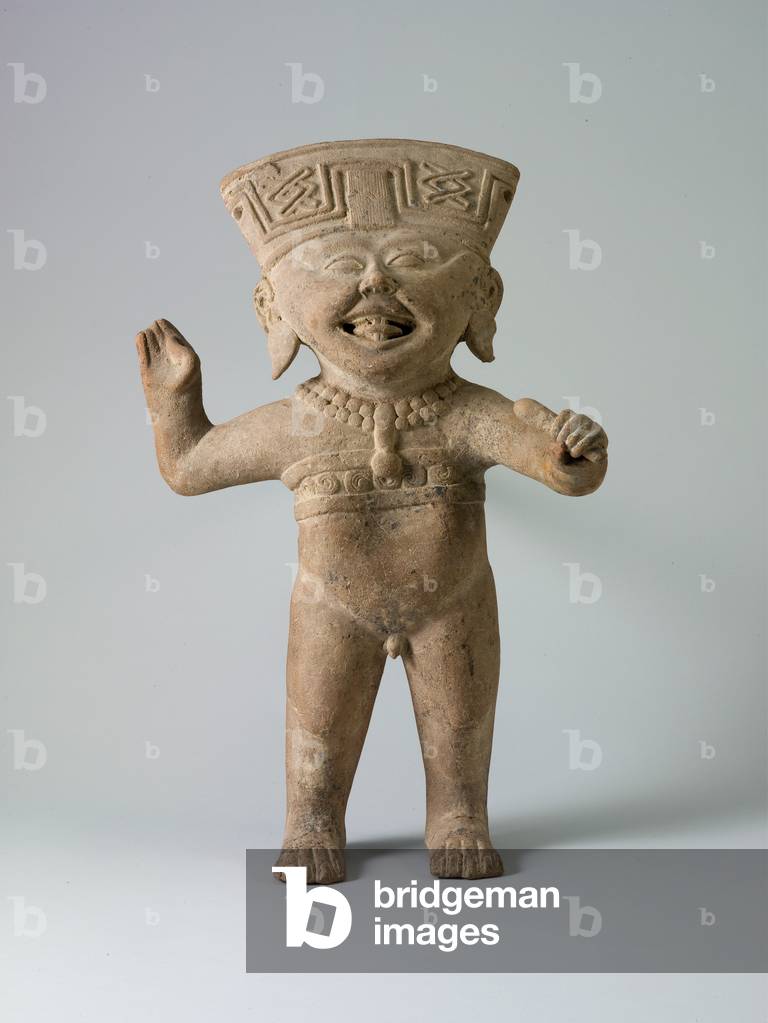 Standing Male Figure, Late Classic Period, c.600-750 (ceramic)