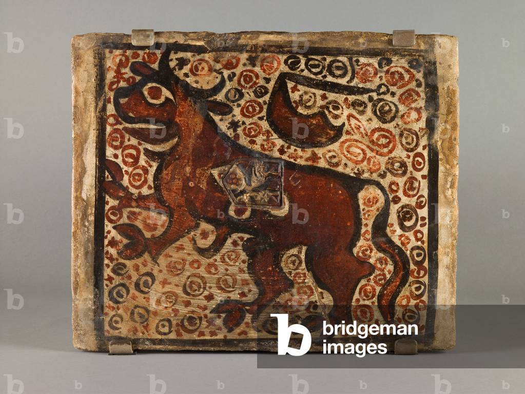 Ceiling Tile, second half 15th century (slip-painted earthenware)