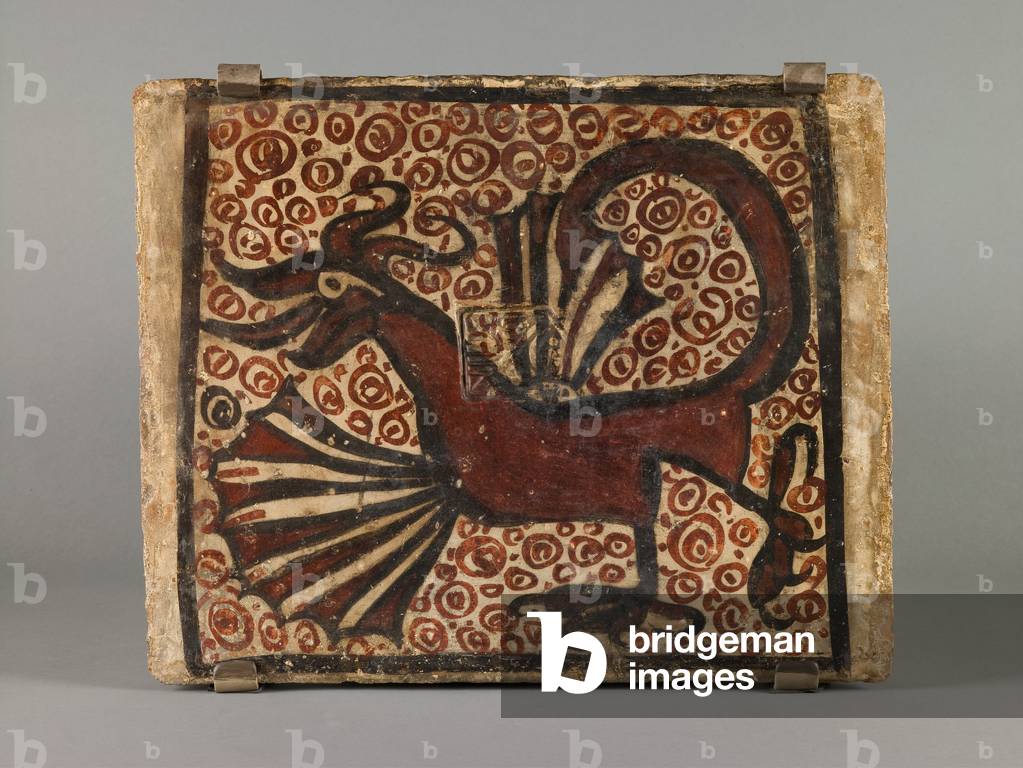 Ceiling Tile, second half 15th century (slip-painted earthenware)