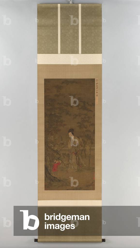 Beauty in a Bamboo Grove, 16th century (ink & color on silk)