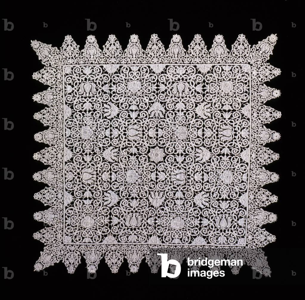 Chalice Veil, 1620-40 (linen, needle lace)