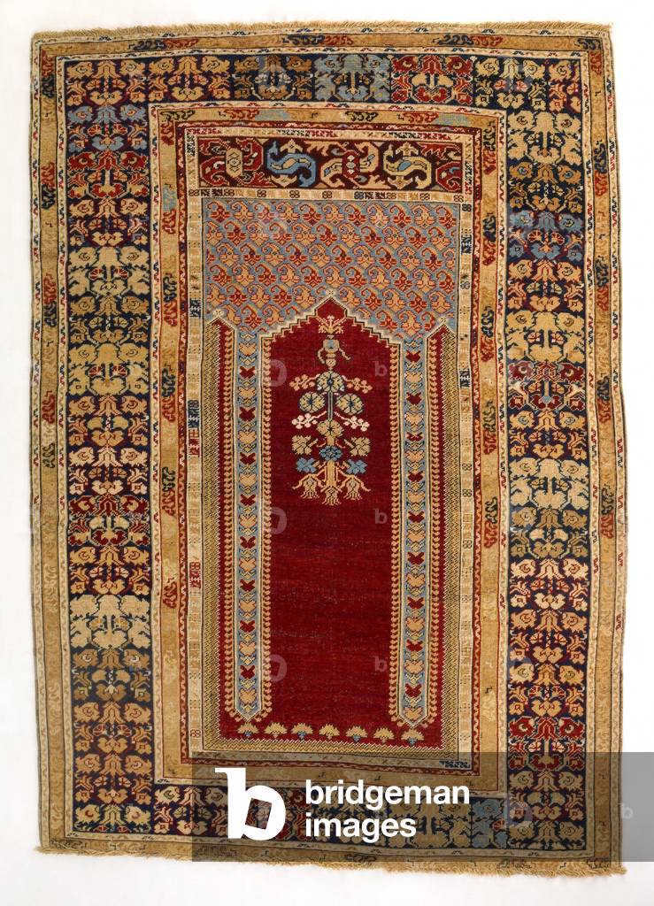 Prayer rug, Kula, Anatolia (wool)