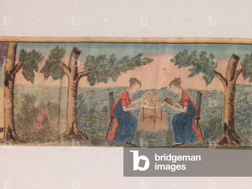 Detail from a Miniature Panorama: Scenes from a Seminary for Young Ladies c.1810–20 (w/c & ink on silk)