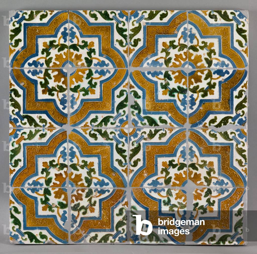 Tiles, mid-16th century (glazed earthenware)