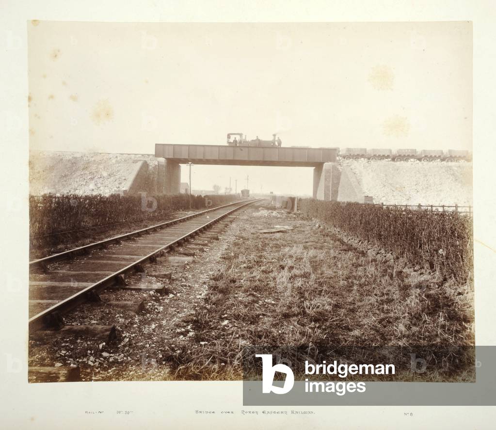 Bridge Over North Eastern Railway, 1882 (sepia photo)