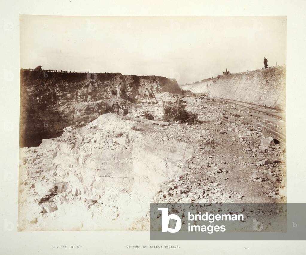 Cutting at Little Weeton, 1882 (sepia photo)