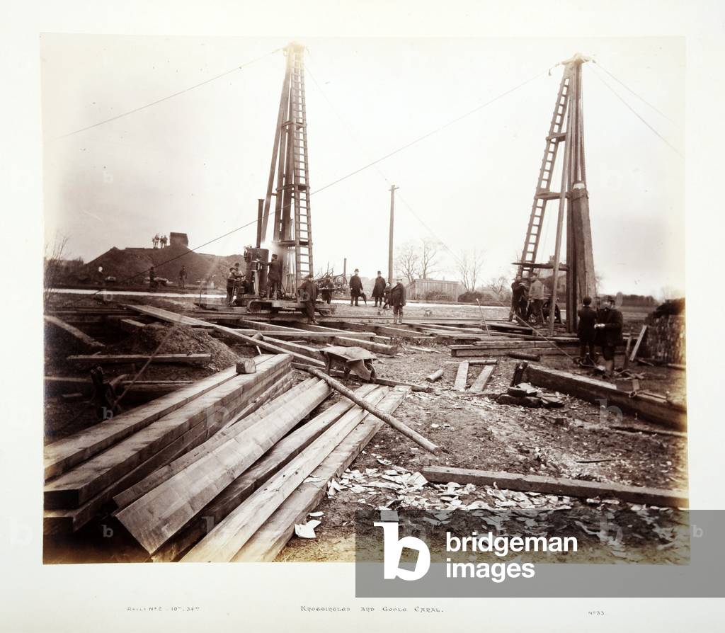 Knottingley and Goole Canal, 1882 (sepia photo)