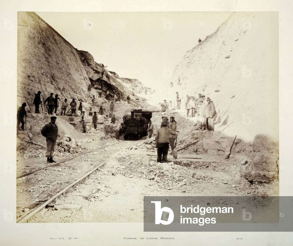Cutting at Little Weeton, 1882 (sepia photo)