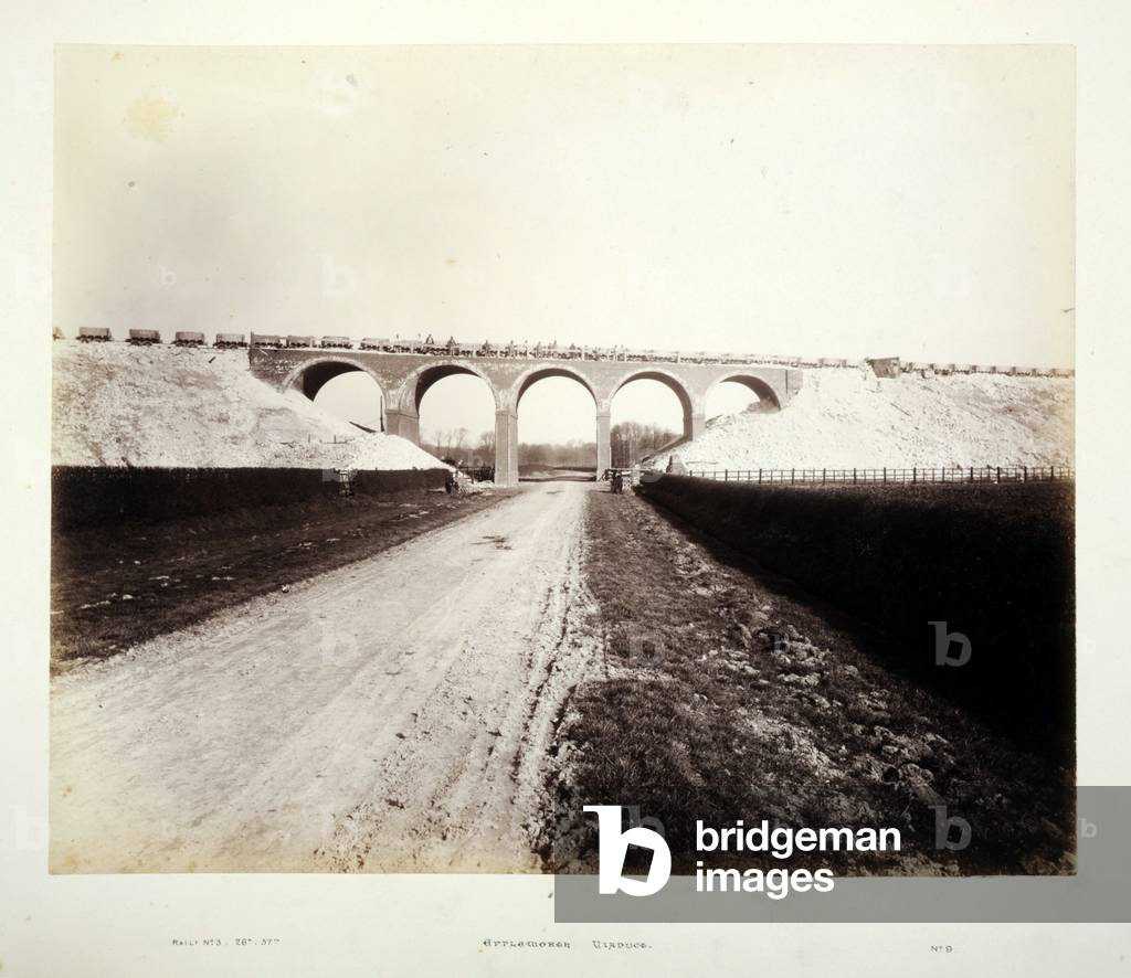 Eppleworth Viaduct, 1882 (sepia photo)