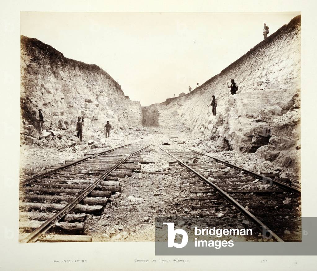 Cutting at Little Weeton, 1882 (sepia photo)
