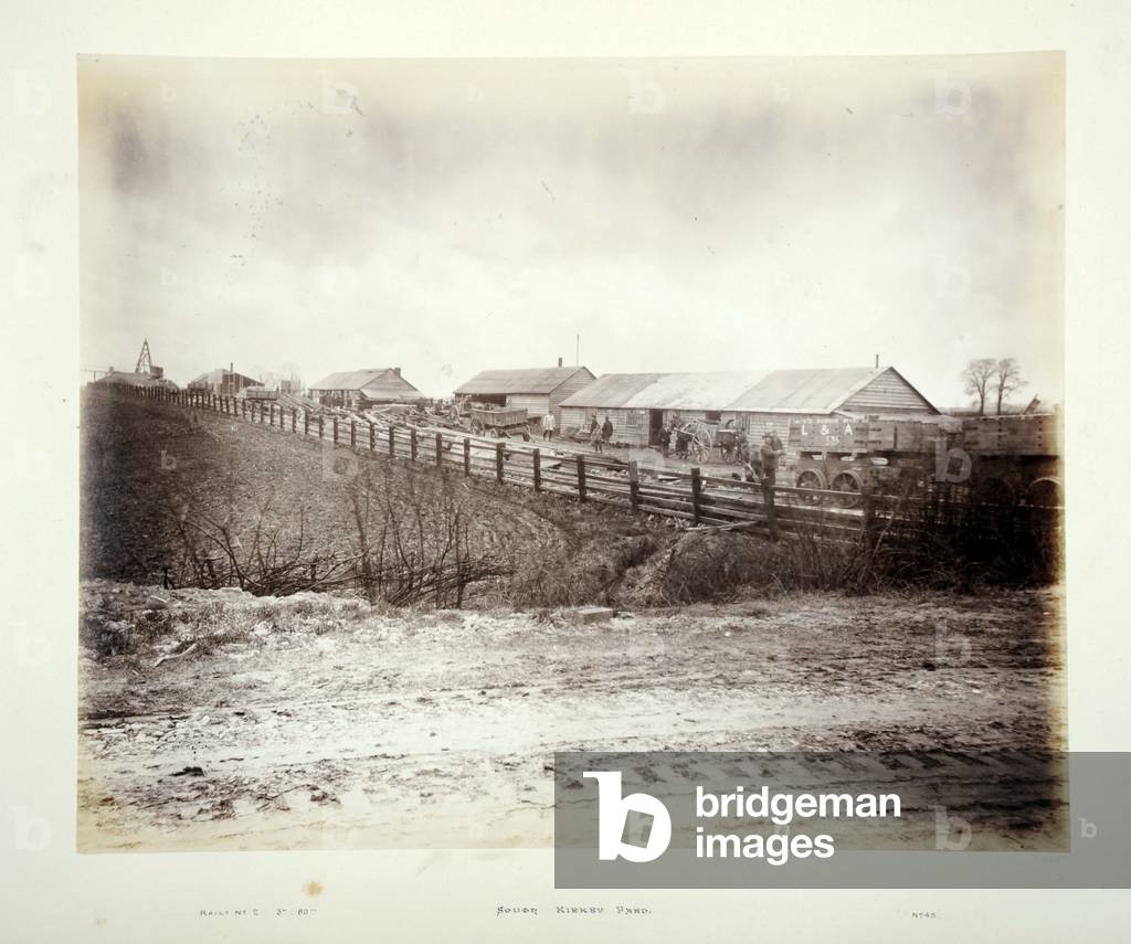 South Kirkby Yard, 1882 (sepia photo)