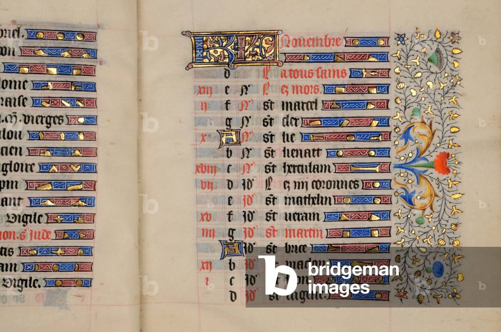 Ms 33 fol.11r Page from the 'Heures de Nostre Dame', c.1430 (gouache, bodycolour & gilding on vellum)