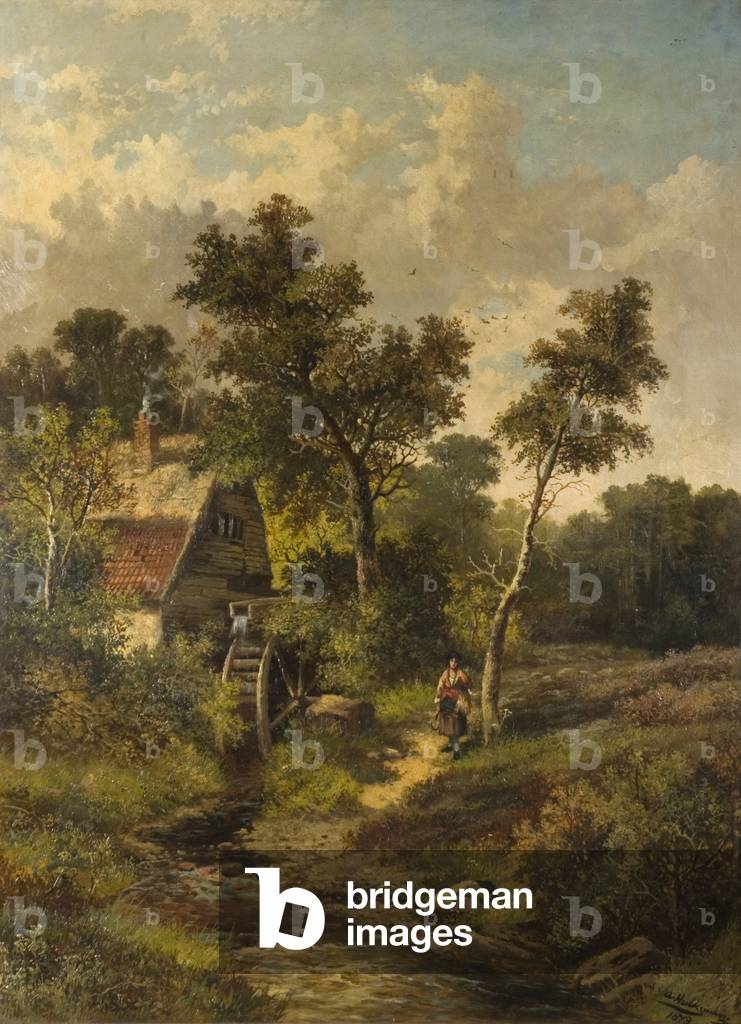 Alverston Mill, Isle of Wight (oil on canvas)