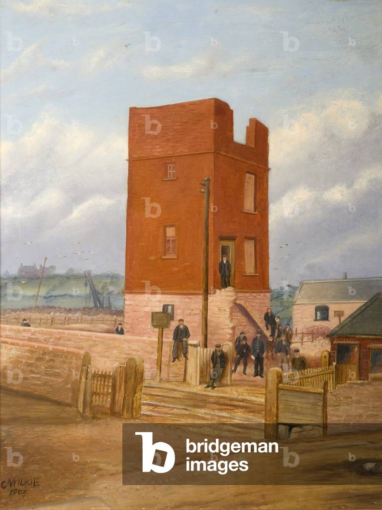 The Tower at Doxford's Crossing, Pallion, Sunderland, 1903 (oil on millboard)