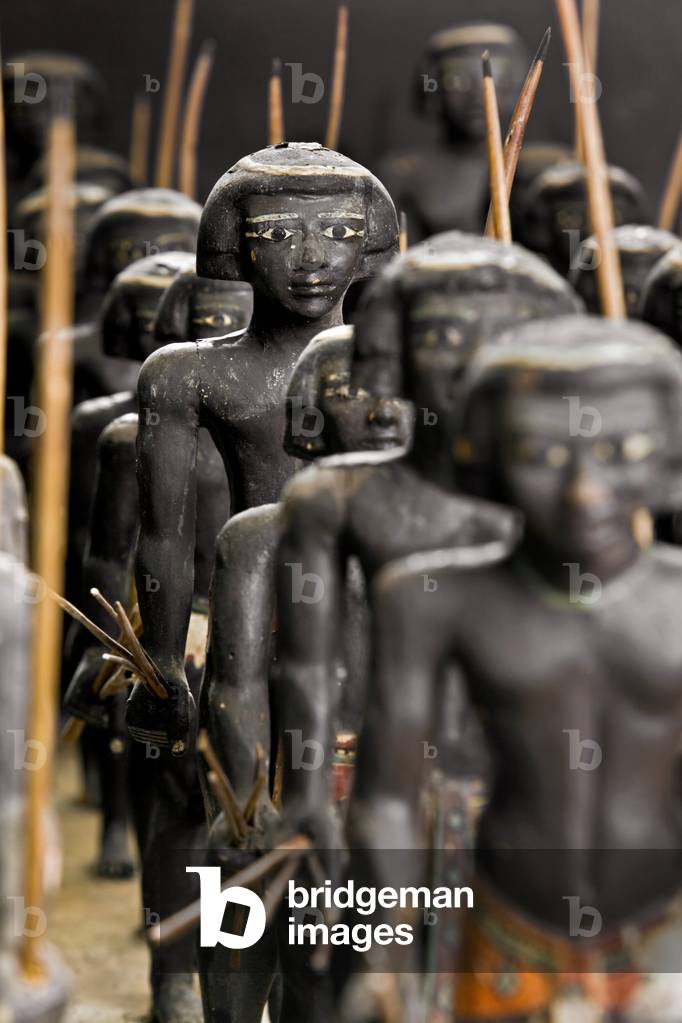 Troop of Nubian archers, from the Tomb of Prince Mesehti at Assyut, Middle Kingdom (painted wood)