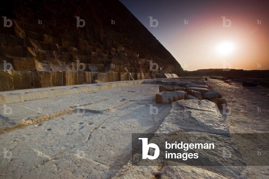 Original paving stones in front of the Great Pyramid (photo)