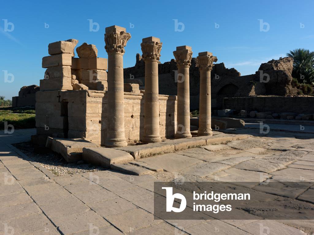 Remains of a Roman Period fountain outside the Temple of Dendera (photo)