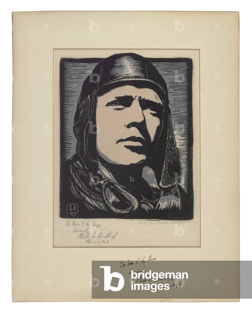 Charles A. Lindbergh, 1929 (woodblock )