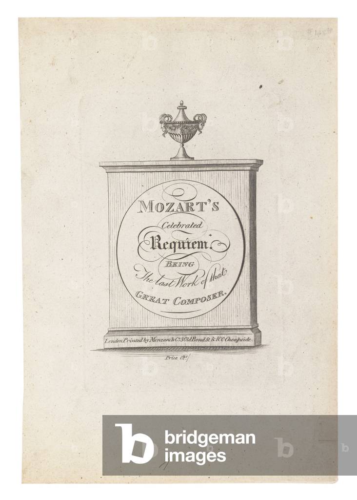 Mozart's Celebrated Requiem, Being the last Work of the Great Composer (litho)