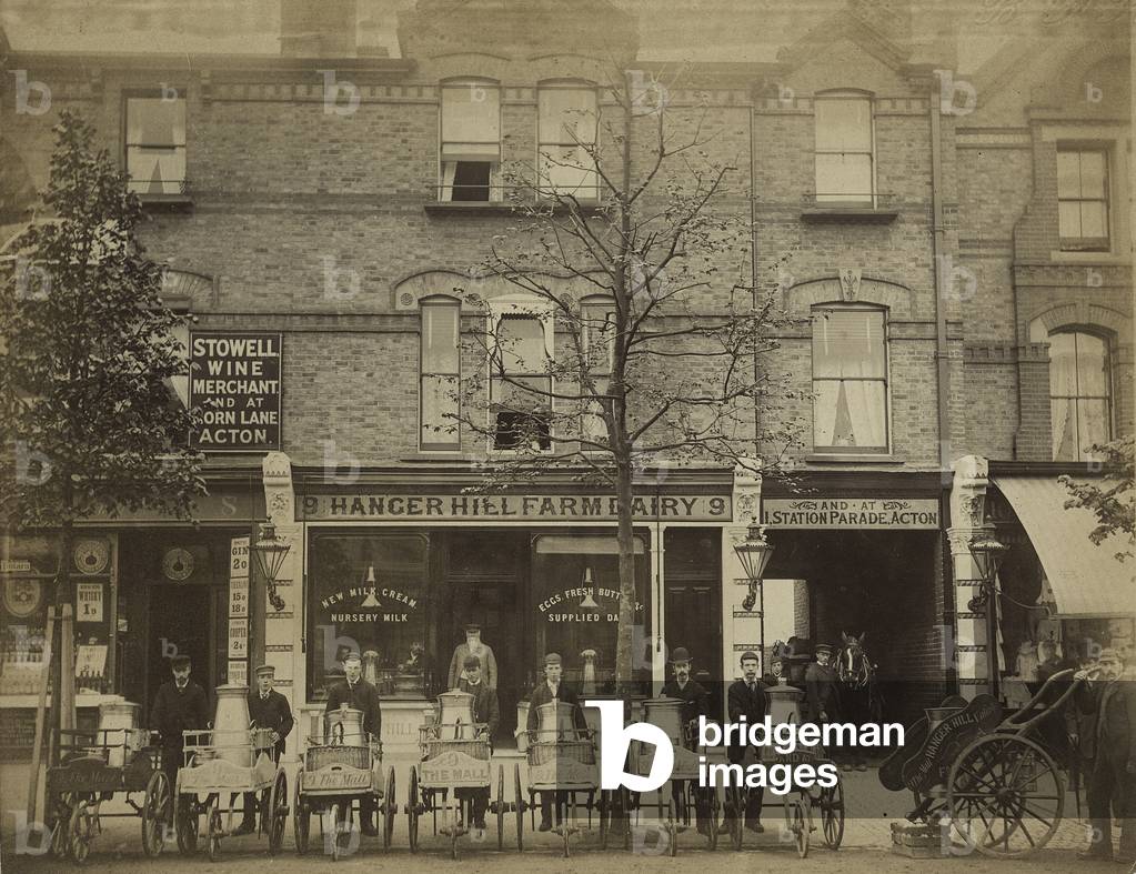Hanger Hill Farm Dairy, Ealing, London, c.1900 (b/w photo)