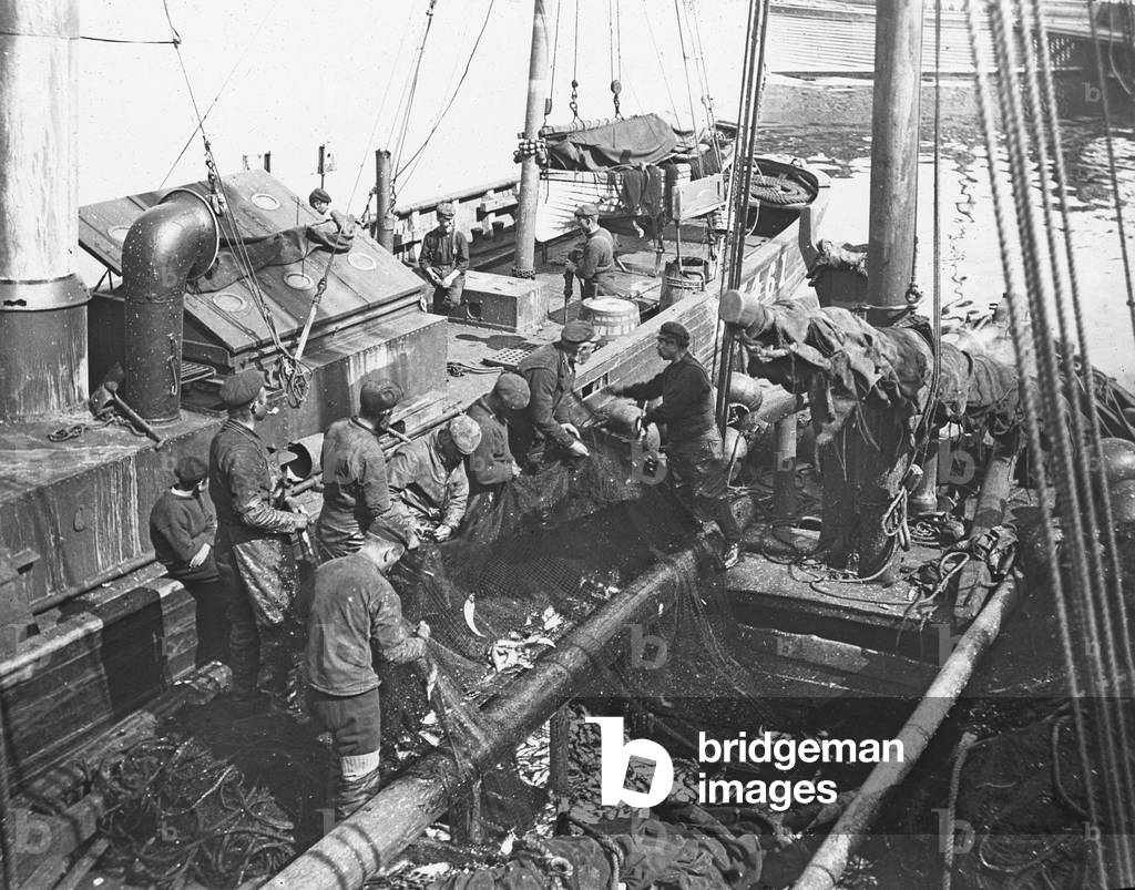 Clearing the Nets (lantern slide)