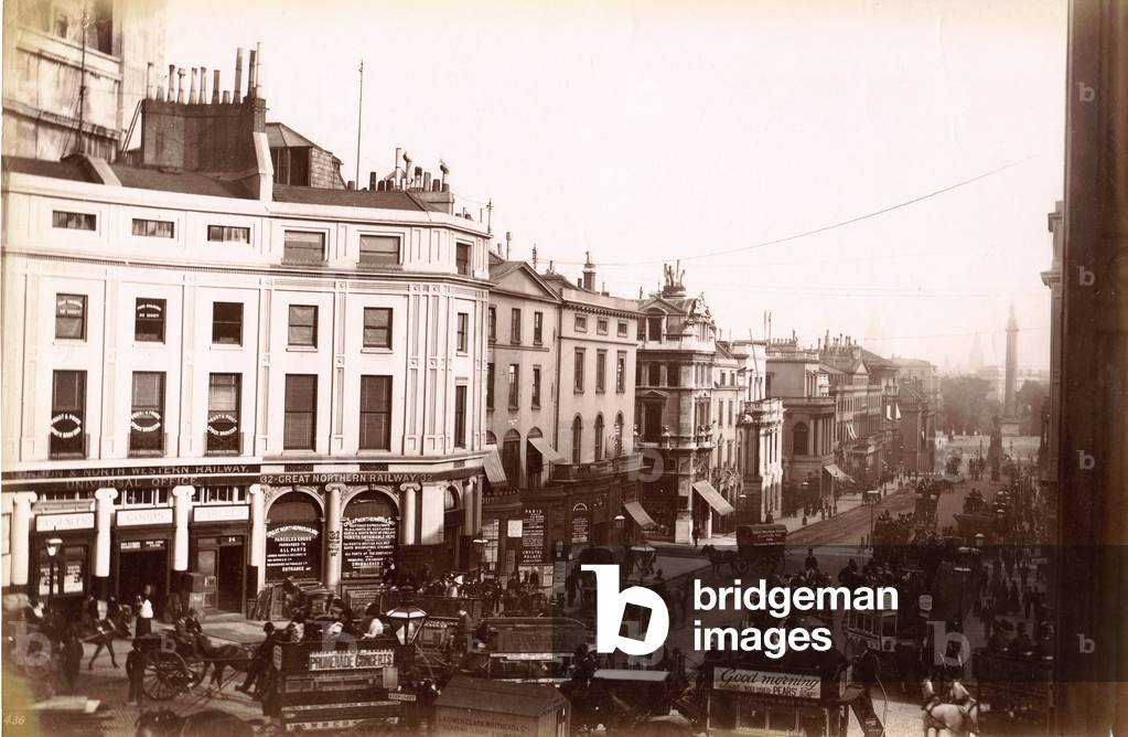 View from Piccadilly Circus down Lower Regent Street, London, c.1885 (b/w photo)
