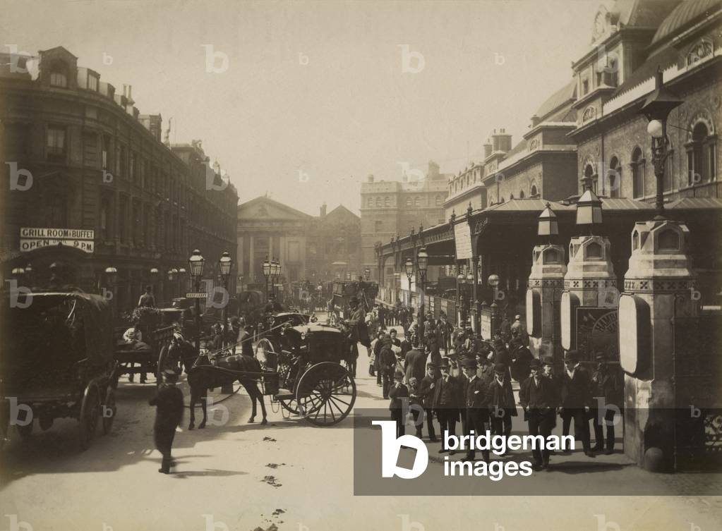 Liverpool Street Station, London, c.1890 (b/w photo)
