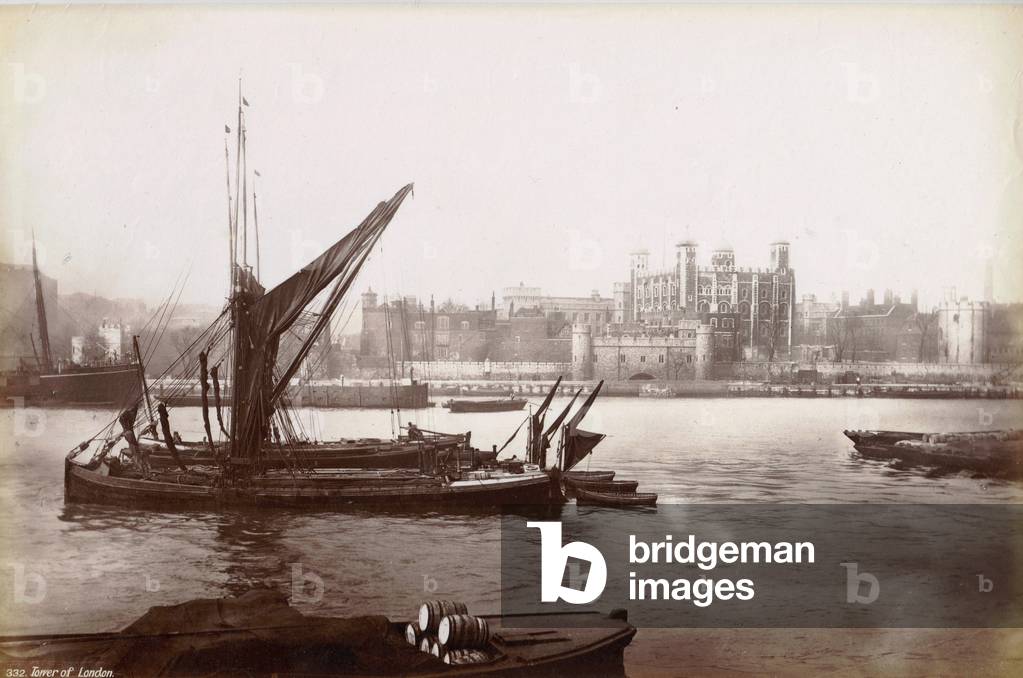 Tower of London, London, c.1885 (b/w photo)