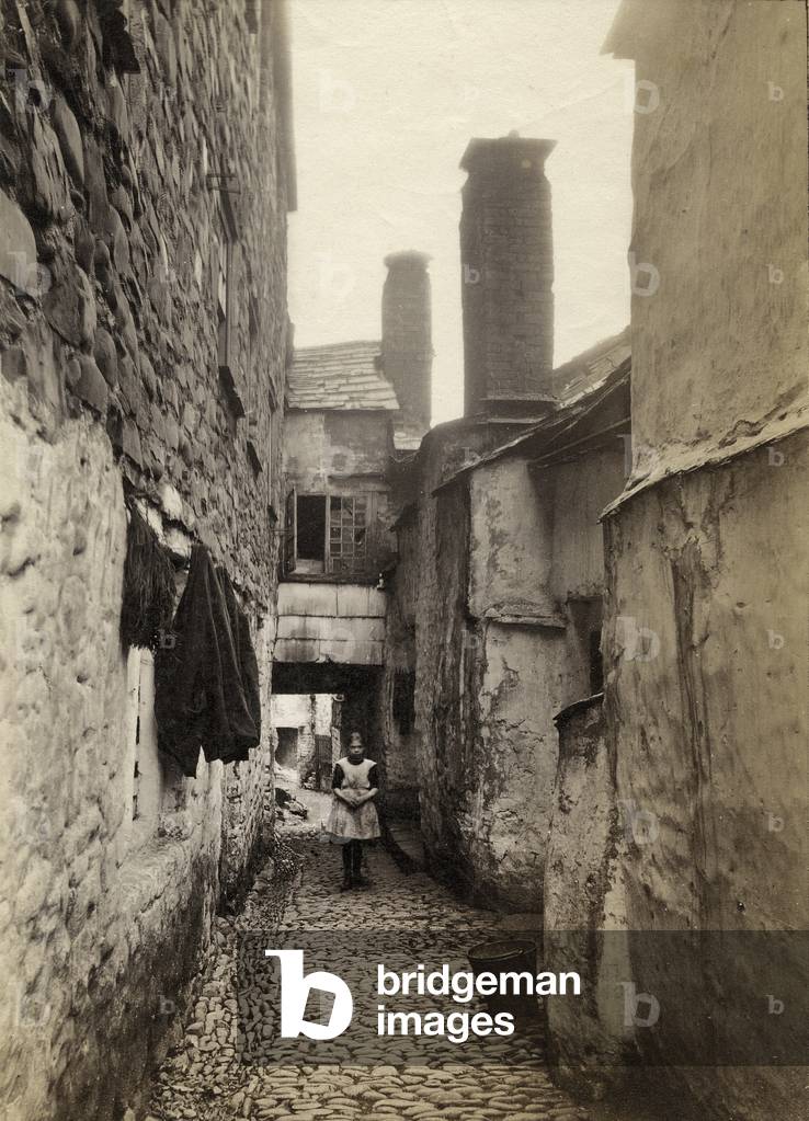 Clovelly, Fish Street, 1892 (b/w photo)