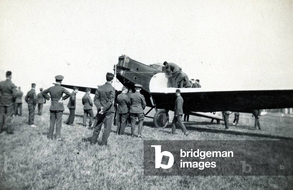 Private all-metal Junkers monoplane, No. 2 Flying Training School, Royal Air Force, Digby, Lincolnshire, 1928-30 (b/w photo)
