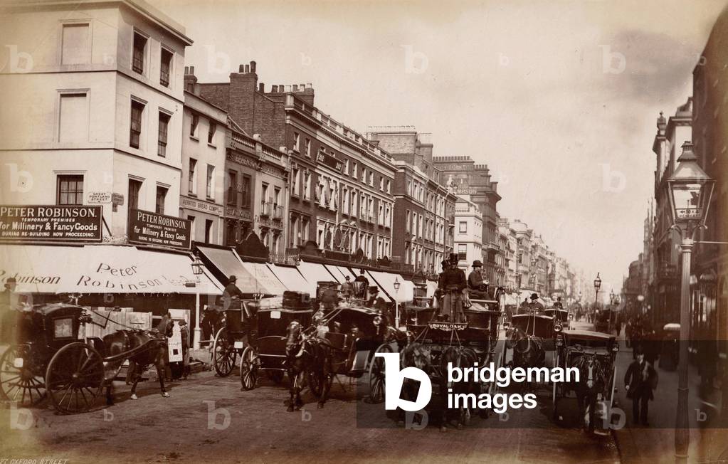 Oxford Street, London, c.1885 (b/w photo)