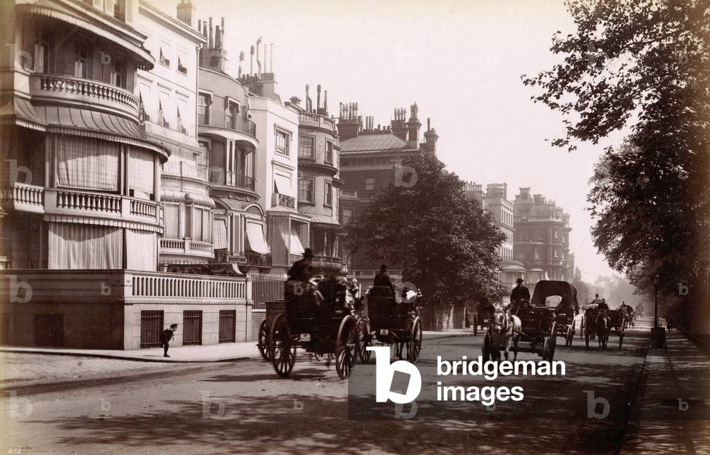 Park Lane, London, c.1885 (b/w photo)