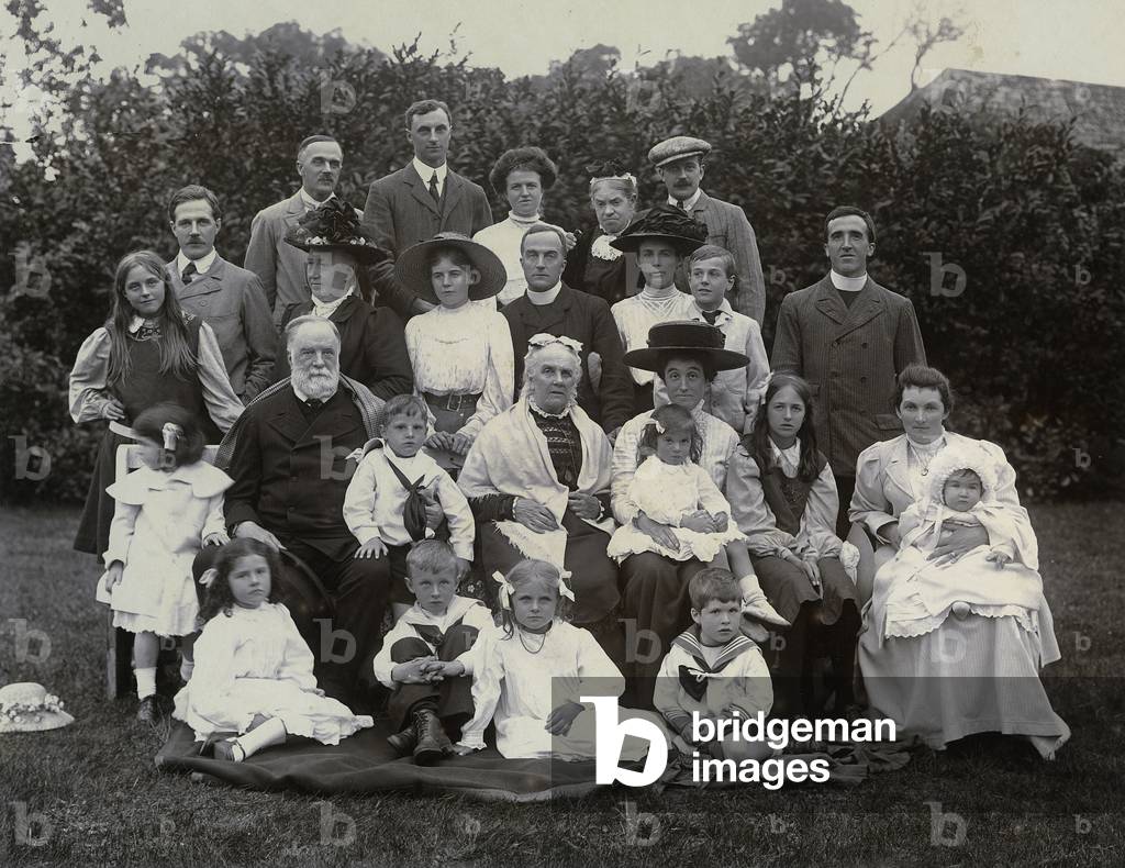 Family portrait, c.1910 (b/w photo)