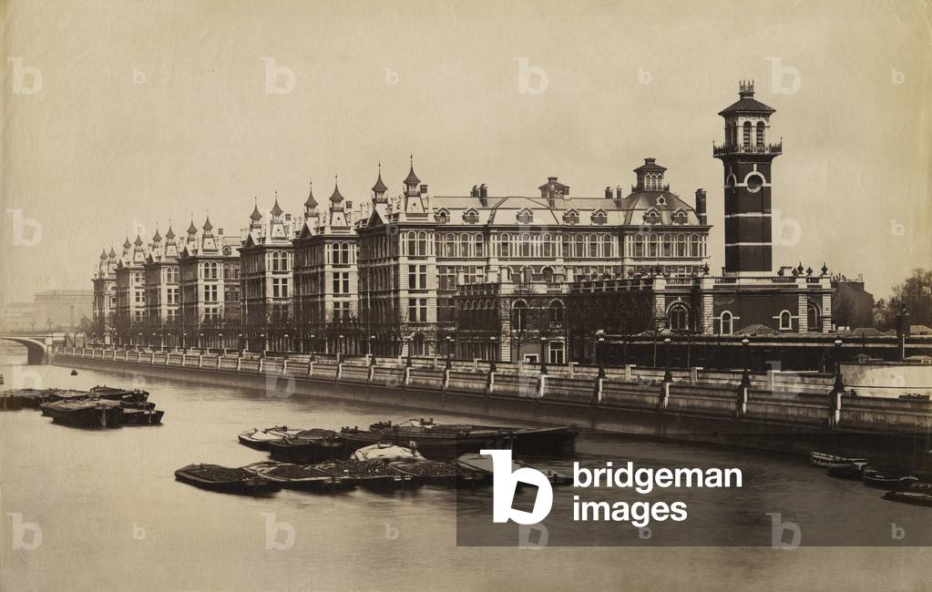 St Thomas' Hospital, London (b/w photo)