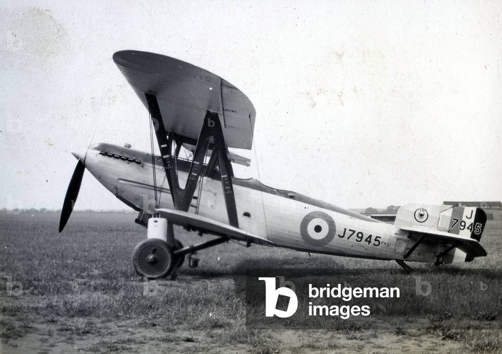 Fairey Fox, No. 2 Flying Training School, Royal Air Force, Digby, Lincolnshire, 1928-30 (b/w photo)