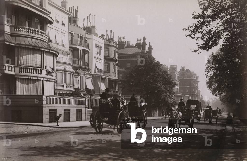 Park Lane, London (b/w photo)