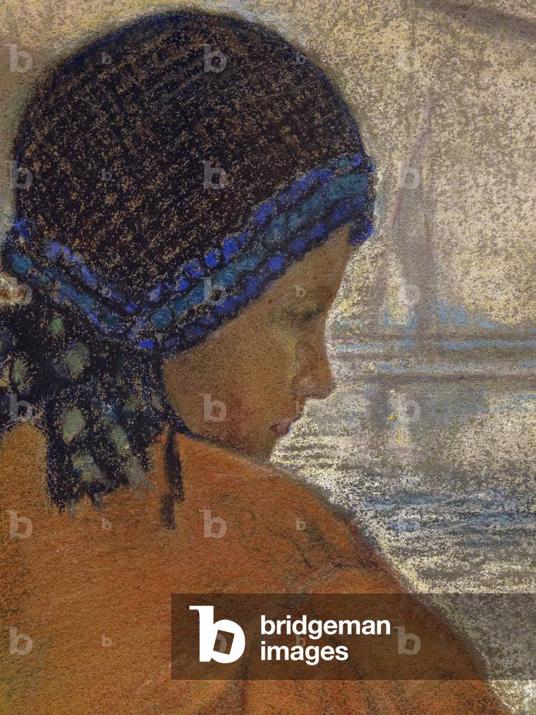 Little Dutch girl (detail) (before 1916). Guillaume-Roger (1867-1943). Pastel on paper glue on canvas. Musee des Beaux-Arts de la Ville de Paris, Petite Palais.