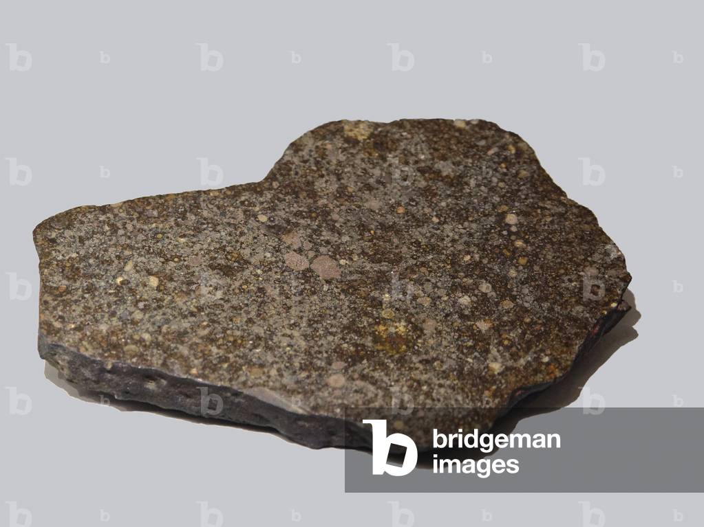 Meteorite indifferente. Condrite ordinaria (L/LL5). Tombee a Knyahinya (Ucraina) nel 1866. Museo Nazionale di 