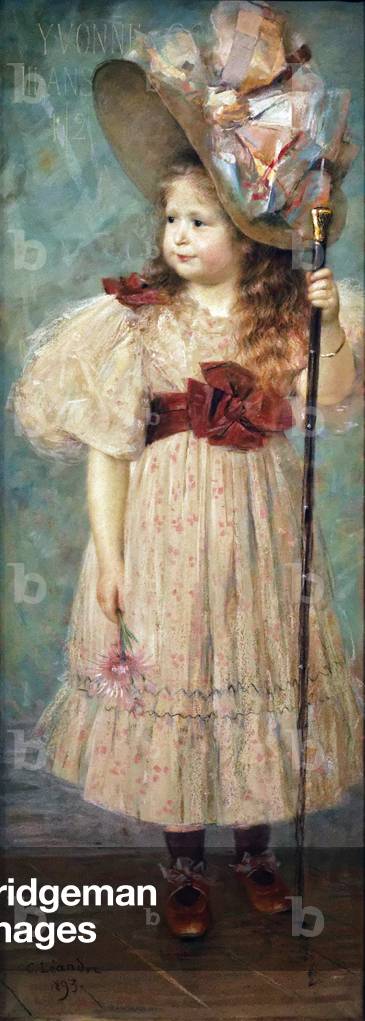 Portrait of Yvonne Gouverne (1890-1982) (1893). Charles Leandre (1862-1934). Pastel on paper. Musee des Beaux-Arts de la Ville de Paris, PeuPalais.