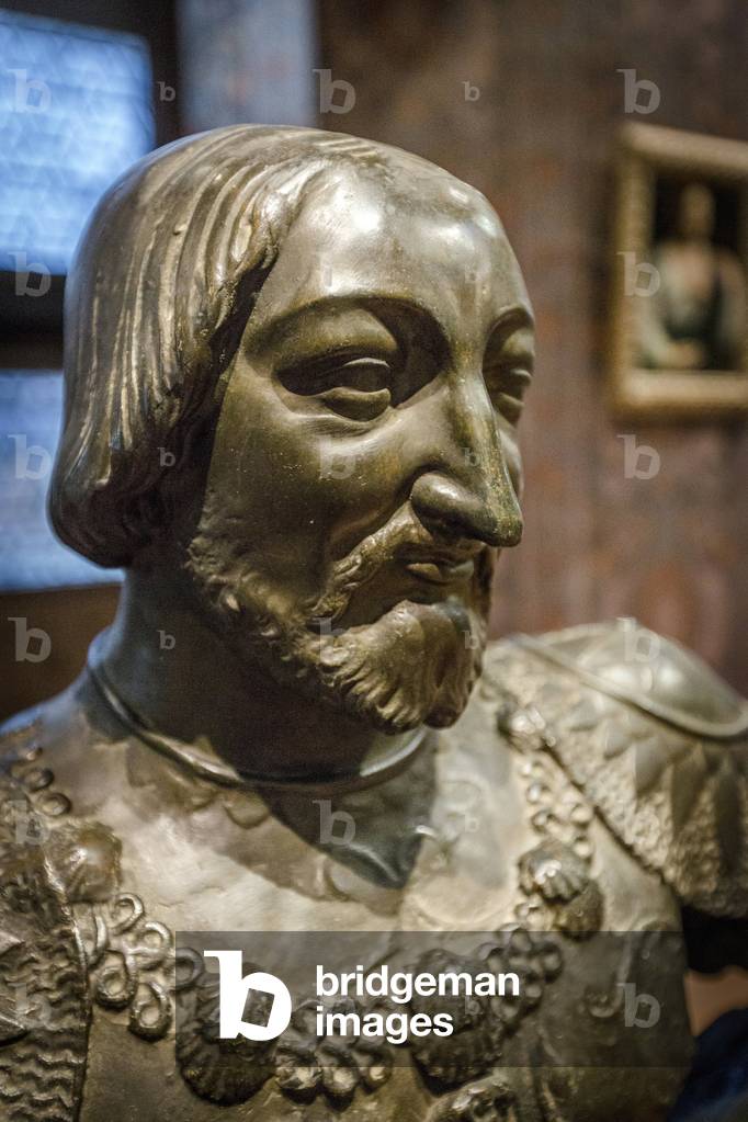 Bust of the King of France Francois I Anonymous sculpture of the 16th century Chateau de Blois
