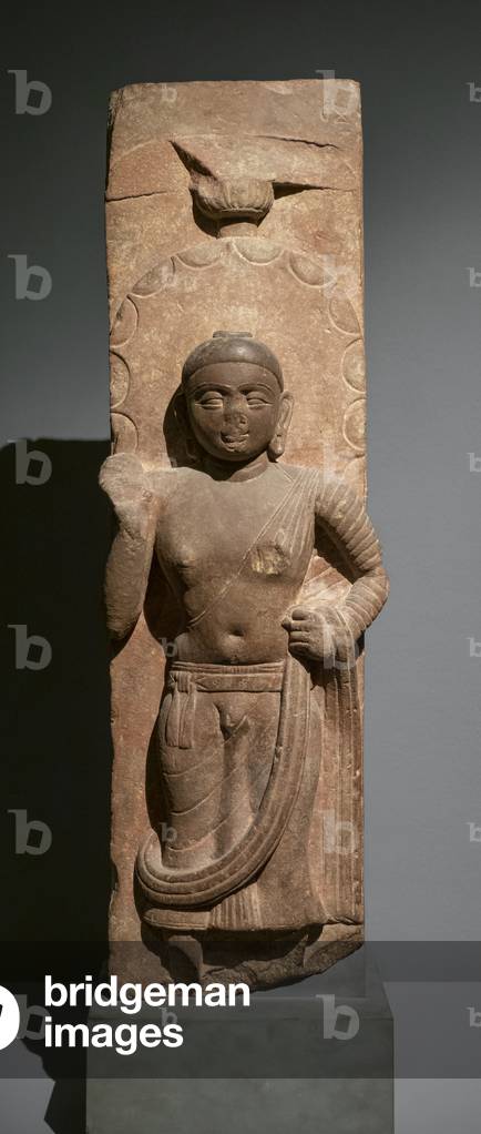 Buddha. North India, Uttar Pradesh, Mathura region, Kushana period, late 1st — early 2nd century. Red gres.