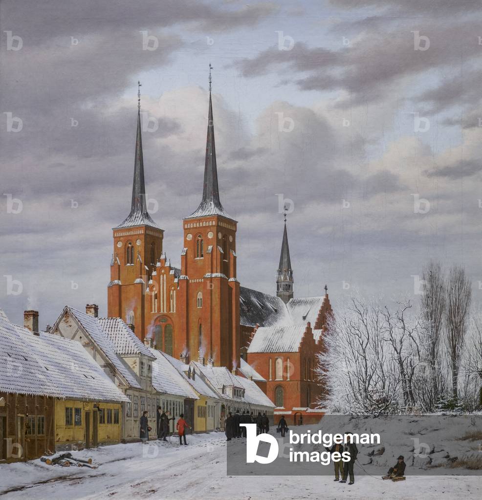 Street in Roskilde, 1836 (oil on canvas)