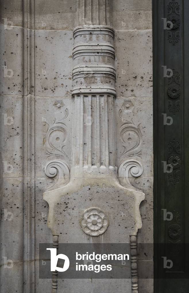 Decor in relief. Bibliotheque Saint Genevieve, Paris, architect Henri Labrouste (1801-1875), 1843-1850