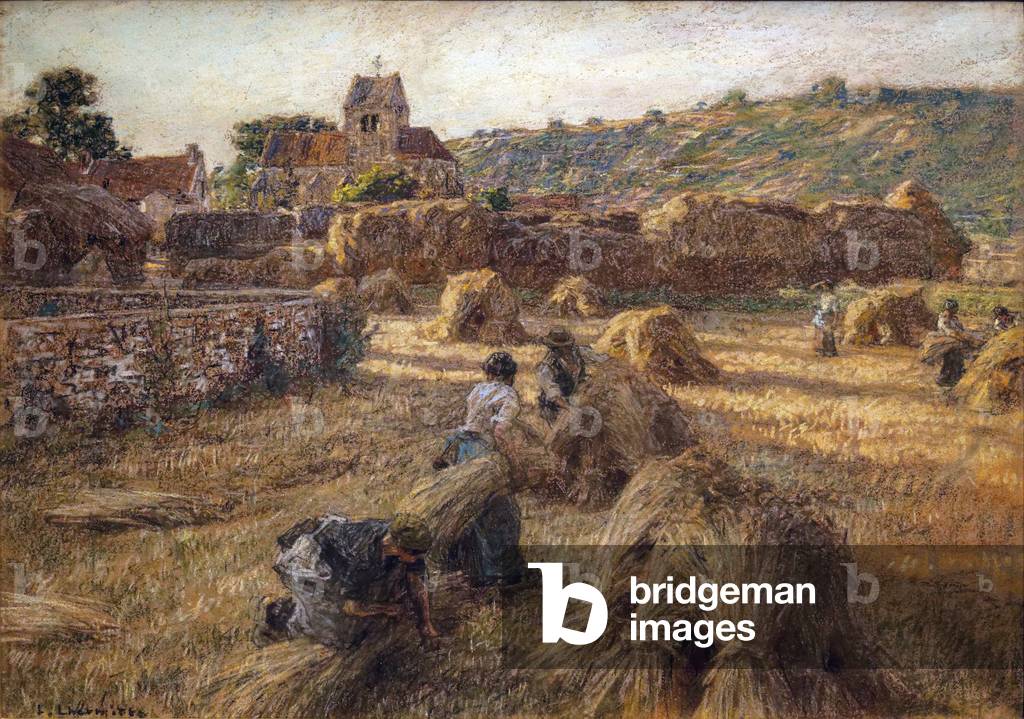 Sheaves Binders (1897). Leon Lhermitte (1844-1925). Pastel on gray paper glue on canvas. Musee des Beaux-Arts de la Ville de Paris, PeuPalais.