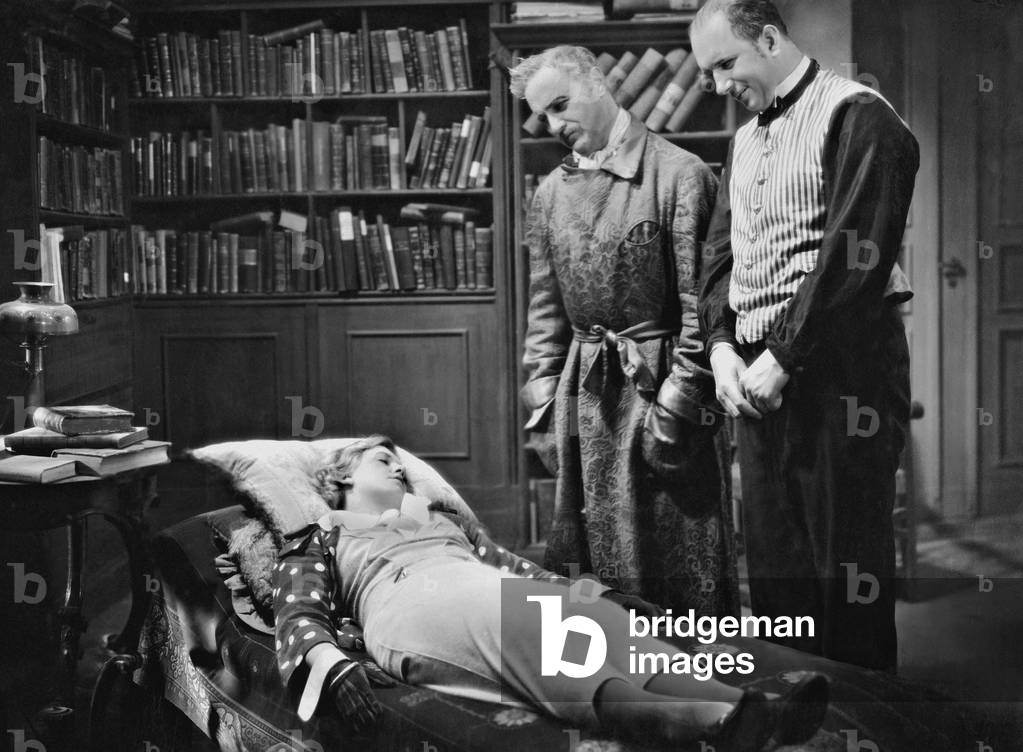 Maria Paudler, Harry Liedke and Werner Finck in 'When the Village Band Plays on a Sunday Evening', 1933 (b/w photo)