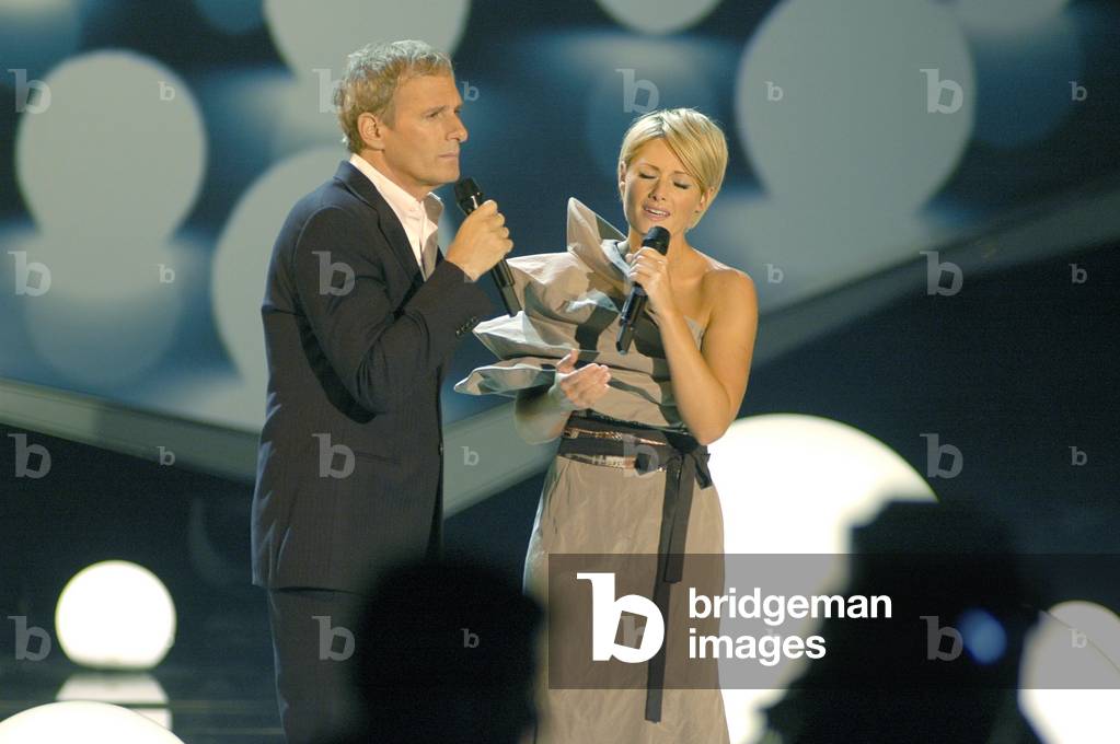 Helene Fischer and Michael Bolton in 'Welcome to Carmen Nebel' (ZDF) in the Westfalenhalle, Dortmund, 2011 (photo)