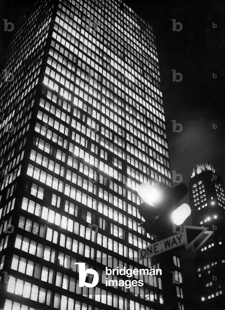 High rise in Chicago (b/w photo)