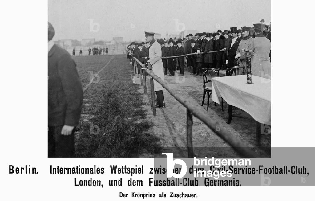 Crown Prince Wilhelm of Prussia during a football game, 1905