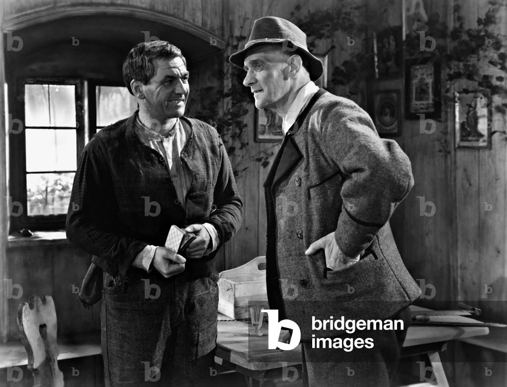 Attila Hoerbiger and Eduard Koeck in 'Wetterleuchten um Barbara', 1941 (b/w photo)