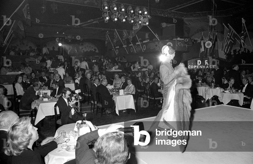 Fashion show in Switzerland, 1974 (b/w photo)